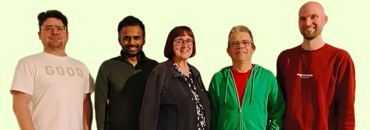 foto nrs 1 t/m 5 op gele achtergrond